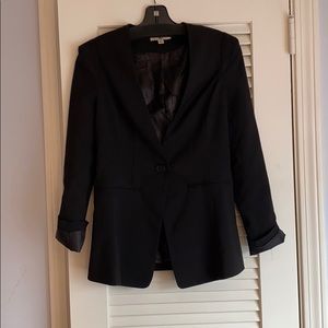 Black Collarless Blazer